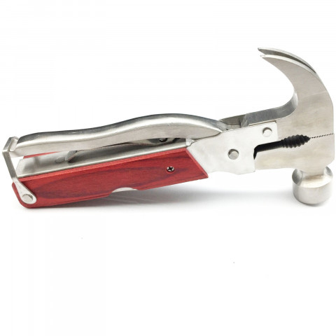 
Išgyvenimo daugiafunkcis įrankis, turistinis plaktukas, peilis, replės
