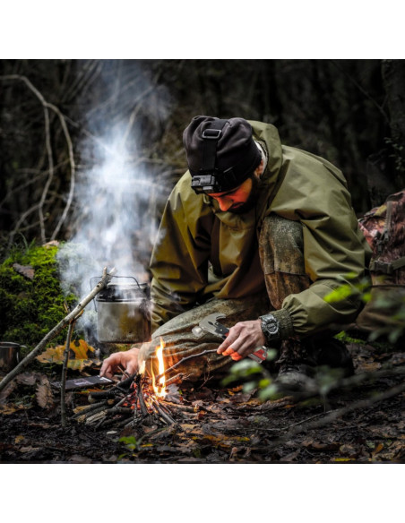 
Išgyvenimo daugiafunkcis įrankis, turistinis plaktukas, peilis, replės
