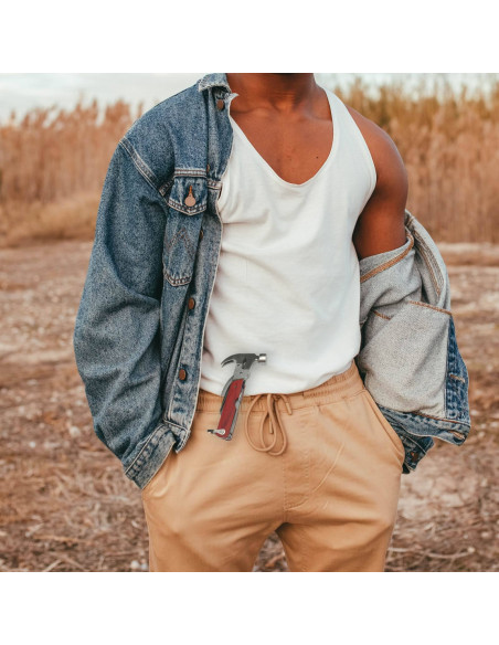 
Išgyvenimo daugiafunkcis įrankis, turistinis plaktukas, peilis, replės
