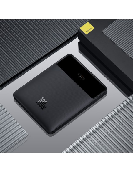 Ašmenys itin ploni maitinimo blokas 100W 20000mAh juodas PD QC SCP FCP