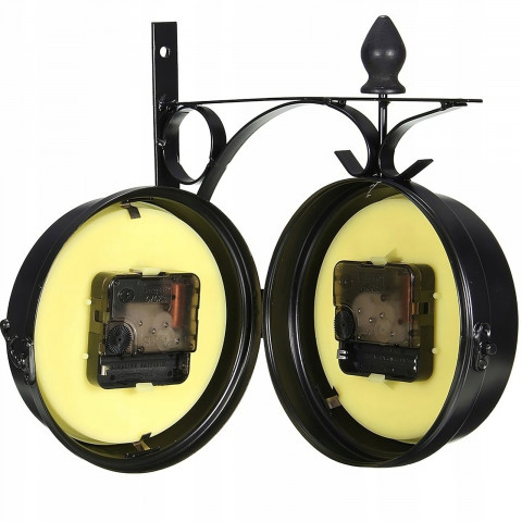 
Dvipusis RETRO stoties sieninis laikrodis
