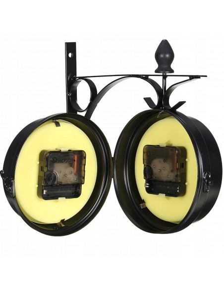 
Dvipusis RETRO stoties sieninis laikrodis
