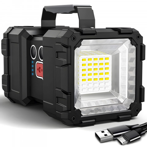 
Įkraunamas taktinis prožektorius 46 LED 1000 lm
