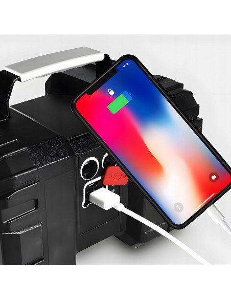 
Įkraunamas taktinis prožektorius 46 LED 1000 lm
