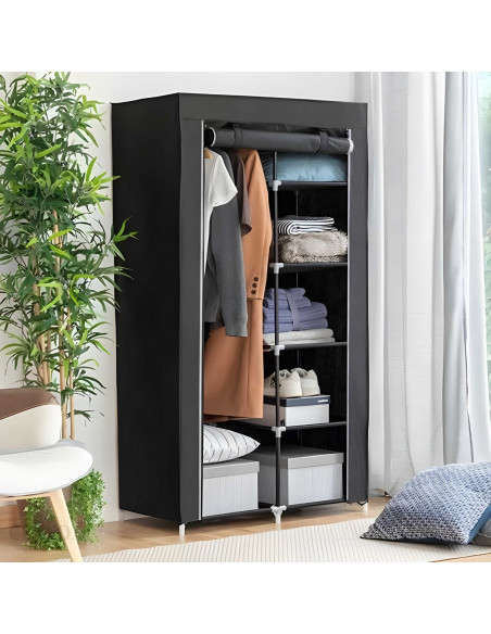 
Audinio spinta, tekstilinė spintos lentyna 87 x 43 x 166 cm
