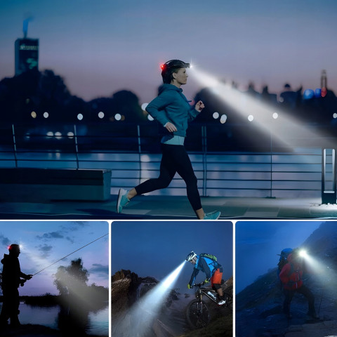 
Įkraunamas priekinis žibintas su 3 LED režimais
