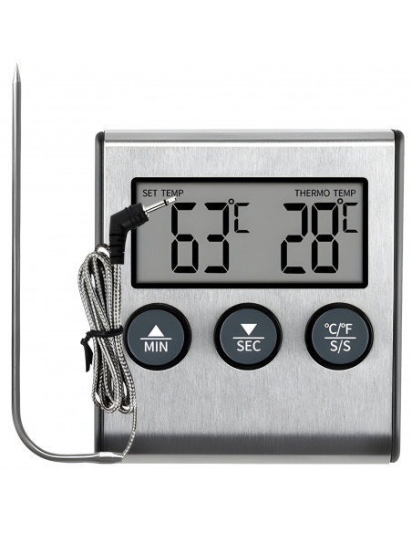 
Termometras su zondu ir laikmačiu grilio rūkyklai 0-250 C
