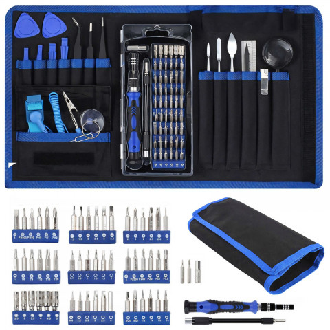 
Tikslių atsuktuvų su antgaliais rinkinys dėžutėje - 73 vnt.
