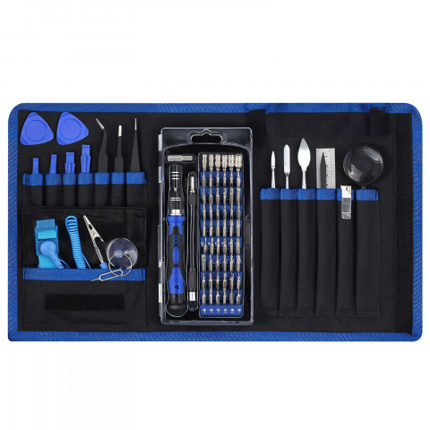 
Tikslių atsuktuvų su antgaliais rinkinys dėžutėje - 73 vnt.
