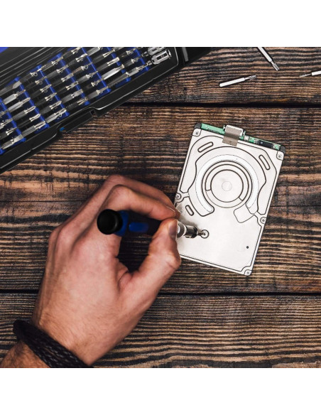 
Tikslių atsuktuvų su antgaliais rinkinys dėžutėje - 73 vnt.
