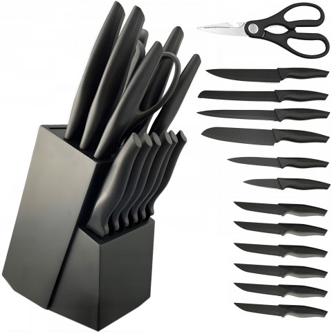 
Virtuvinių peilių rinkinys blokiniame stove - 16 vnt.
