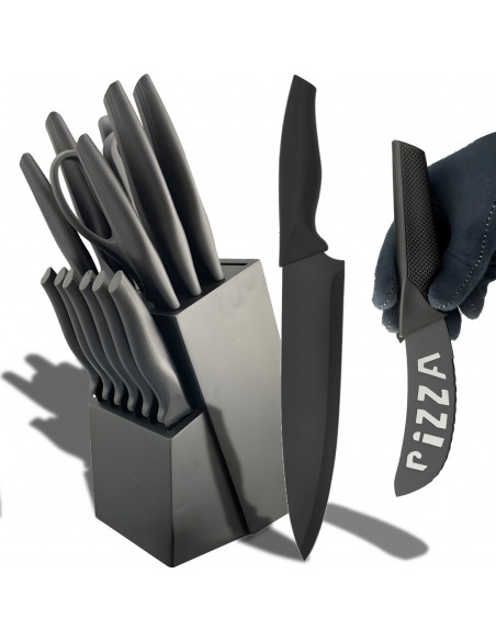 
Virtuvinių peilių rinkinys blokiniame stove - 16 vnt.
