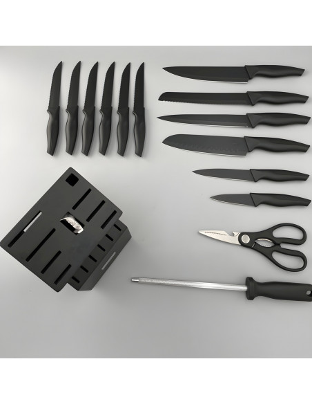 
Virtuvinių peilių rinkinys blokiniame stove - 16 vnt.
