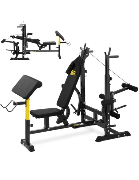 Daugiafunkcis mankštos suoliukas reguliuojamas pamokslininkas iki 110 kg