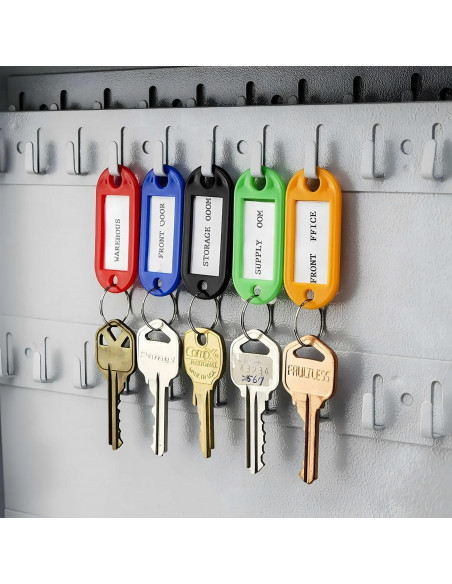 
Identifikavimo etiketės, raktų žiedai, raktų pakabukai, 100 vnt., spalvų mišinys
