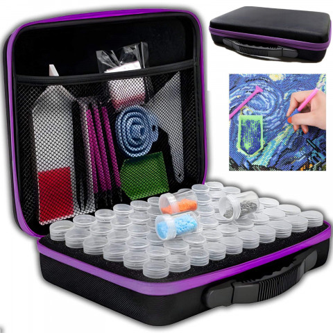 
Deimantinių dažų aksesuarų rinkinys lagamine
