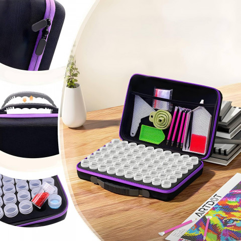 
Deimantinių dažų aksesuarų rinkinys lagamine
