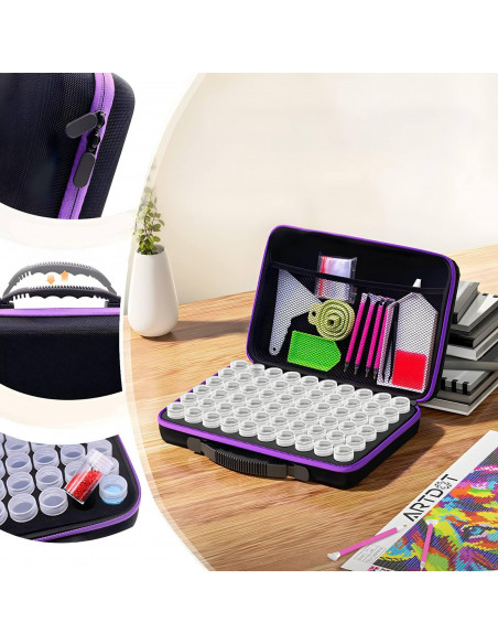 
Deimantinių dažų aksesuarų rinkinys lagamine
