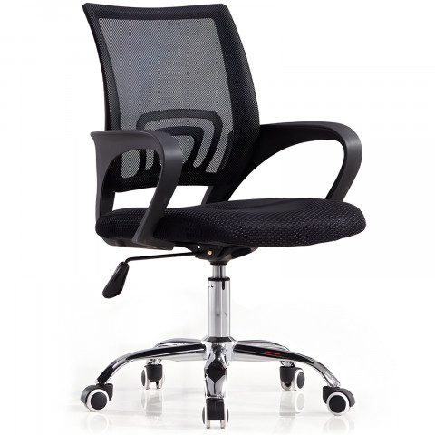 
Pasukama biuro kėdė su tinkliniais ratukais iki 150 kg - juoda
