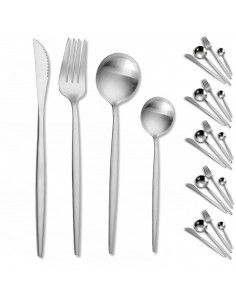 
Stalo įrankių rinkinys 6 asmenims, PLIENINIS - 24 dalys
