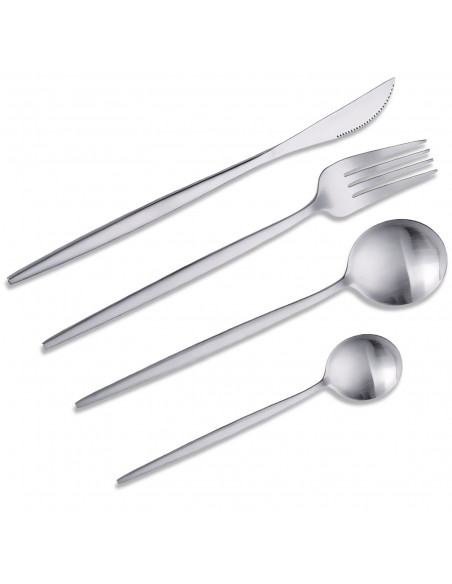 
Stalo įrankių rinkinys 6 asmenims, PLIENINIS - 24 dalys
