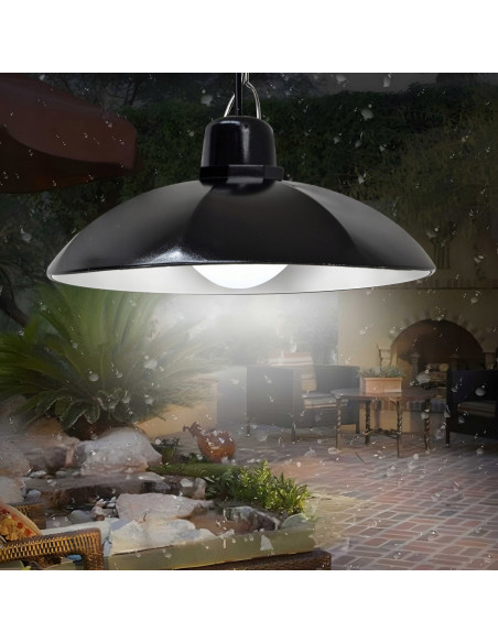 
Saulės energija varomas pakabinamas sodo šviestuvas, atsparus vandeniui, 3 režimai, LED nuotolinio valdymo pultas
