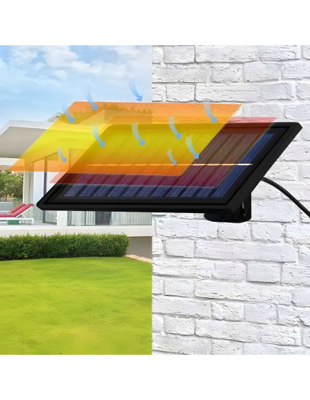 
Saulės energija varomas pakabinamas sodo šviestuvas, atsparus vandeniui, 3 režimai, LED nuotolinio valdymo pultas
