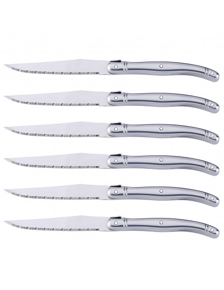 
Dantytų virtuvinių peilių rinkinys BBQ kepsniams bloke - 6 vnt.
