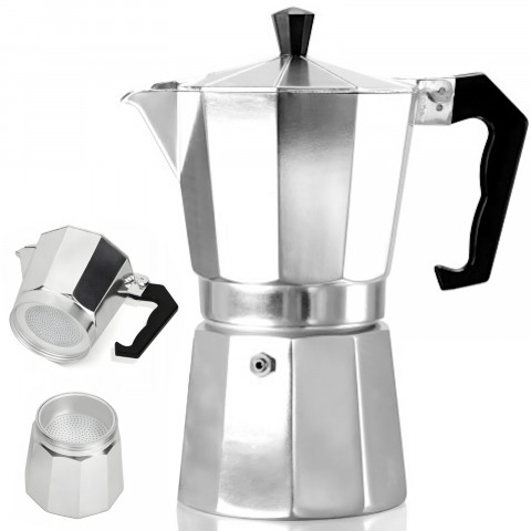 
Kavos virimo aparatas, aliuminio kavos virimo aparatas, DUJINĖ KERAMIKA, 600 ml
