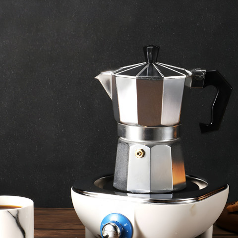 
Kavos virimo aparatas, aliuminio kavos virimo aparatas, DUJINĖ KERAMIKA, 600 ml
