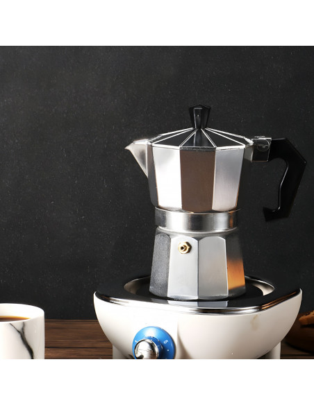 
Kavos virimo aparatas, aliuminio kavos virimo aparatas, DUJINĖ KERAMIKA, 600 ml
