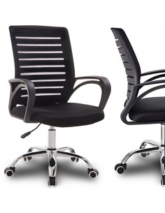 
Pasukama biuro kėdė ant ratukų, ventiliuojama, iki 150 kg - juoda
