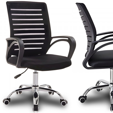 
Pasukama biuro kėdė ant ratukų, ventiliuojama, iki 150 kg - juoda
