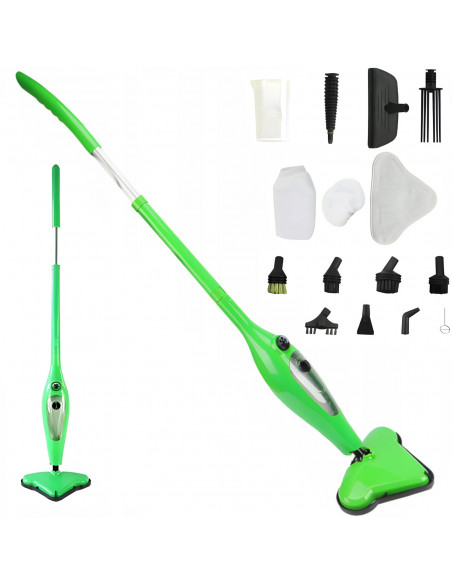 
Daugiafunkcis garinis valytuvas su šluoste, 12 viename, 1300 W – rinkinys
