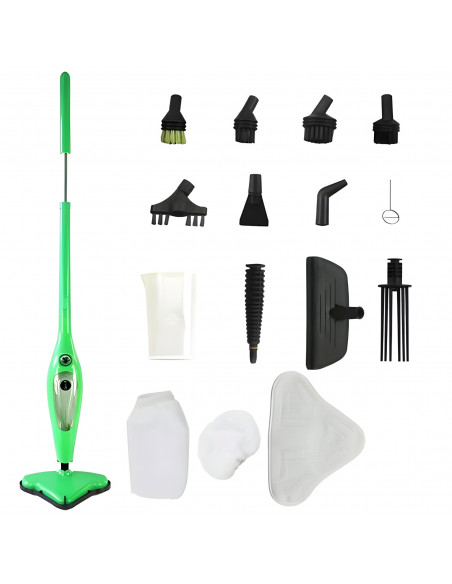 
Daugiafunkcis garinis valytuvas su šluoste, 12 viename, 1300 W – rinkinys
