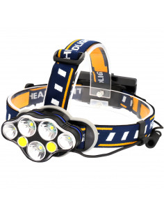 
Įkraunamas vandeniui atsparus priekinis žibintas su 8 LED režimais
