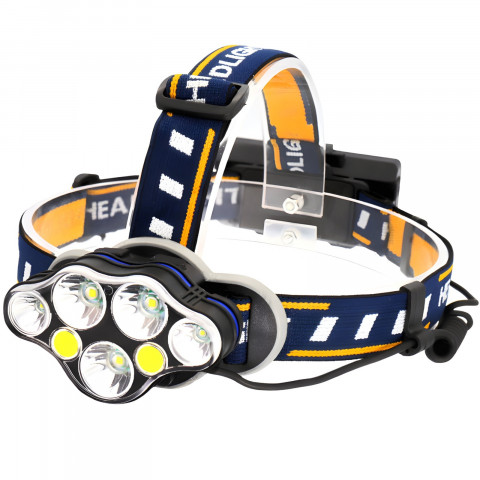 
Įkraunamas vandeniui atsparus priekinis žibintas su 8 LED režimais
