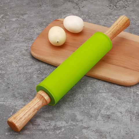 
Silikoninis virtuvinis kočėlas 38 cm - žalias
