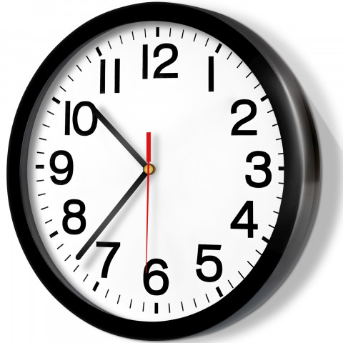 
Klasikinis tylus kvarcinis sieninis laikrodis, 20 cm skersmens
