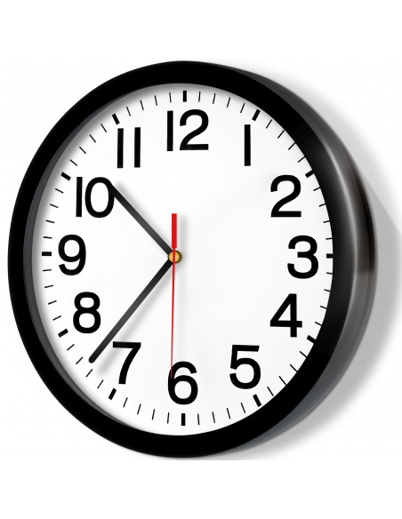 
Klasikinis tylus kvarcinis sieninis laikrodis, 20 cm skersmens
