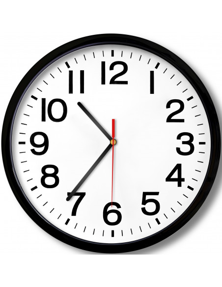 
Klasikinis tylus kvarcinis sieninis laikrodis, 20 cm skersmens
