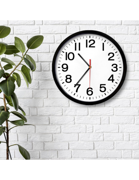 
Klasikinis tylus kvarcinis sieninis laikrodis, 20 cm skersmens
