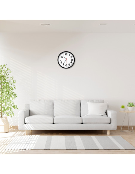 
Klasikinis tylus kvarcinis sieninis laikrodis, 20 cm skersmens
