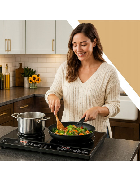 
Nešiojama indukcinė viryklė, 2 kaitinimo zonos, 4000 W
