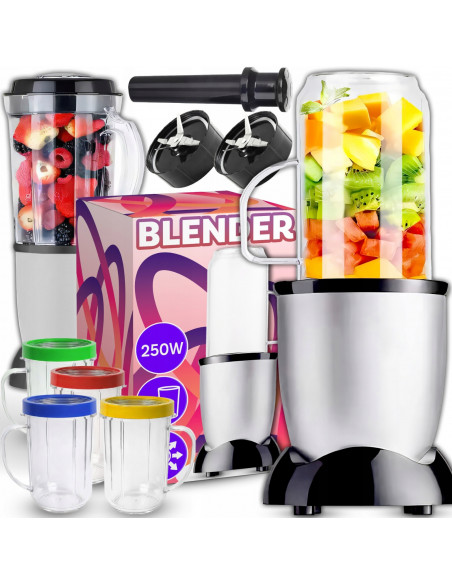 
Sulčiaspaudė-trintuvas su 4 puodelių sulčiaspaudės funkcija, 250 W
