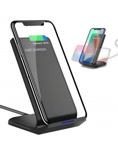 
Belaidis indukcinis išmaniojo telefono įkroviklis su Qi 10W stovu
