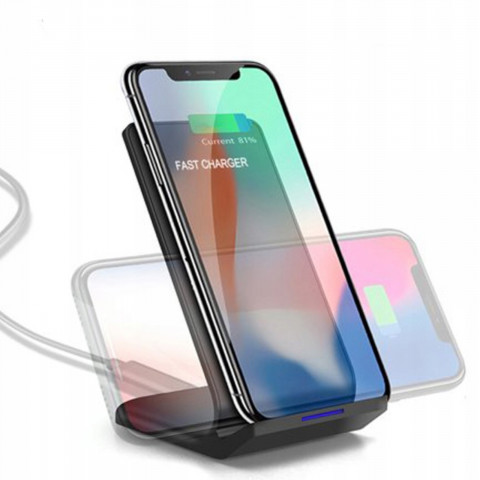 
Belaidis indukcinis išmaniojo telefono įkroviklis su Qi 10W stovu
