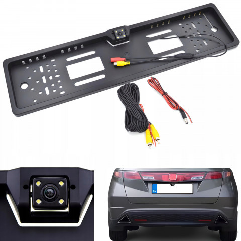 
Automobilio galinio vaizdo kamera RCA numerio ženklo rėmelyje
