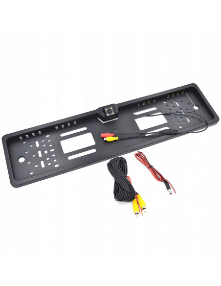 
Automobilio galinio vaizdo kamera RCA numerio ženklo rėmelyje
