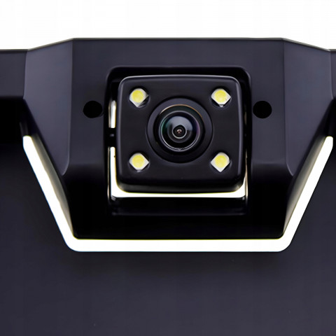 
Automobilio galinio vaizdo kamera RCA numerio ženklo rėmelyje
